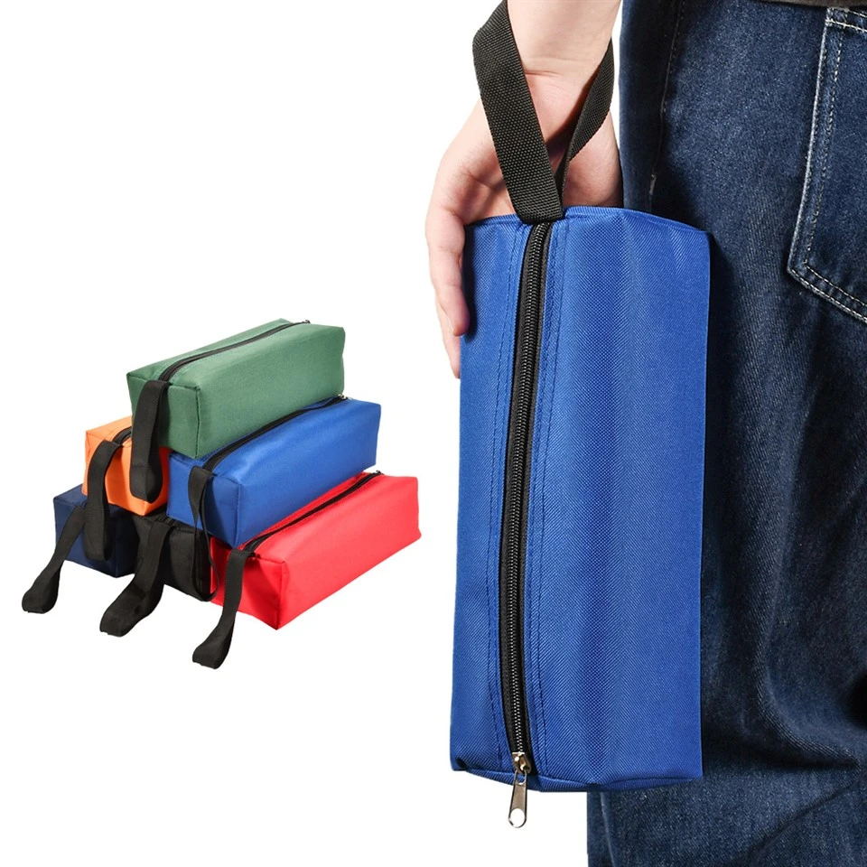 Petite pochette à outils avec fermeture éclair en toile robuste