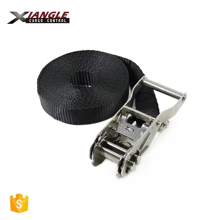 Ceinture d'arrimage avec sangle à cliquet en acier inoxydable